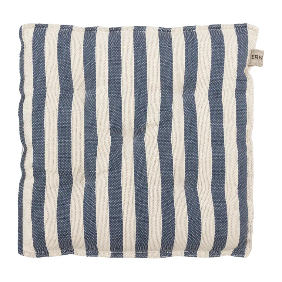 Cojín para asiento Ernst 45x45 cm, Blanco-azul