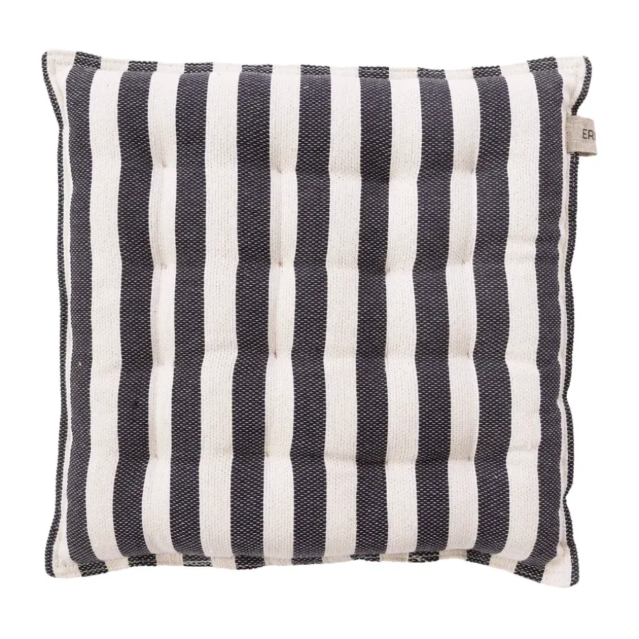 Cojín para silla Ernst 40x40 cm, Blanco natural-gris oscuro