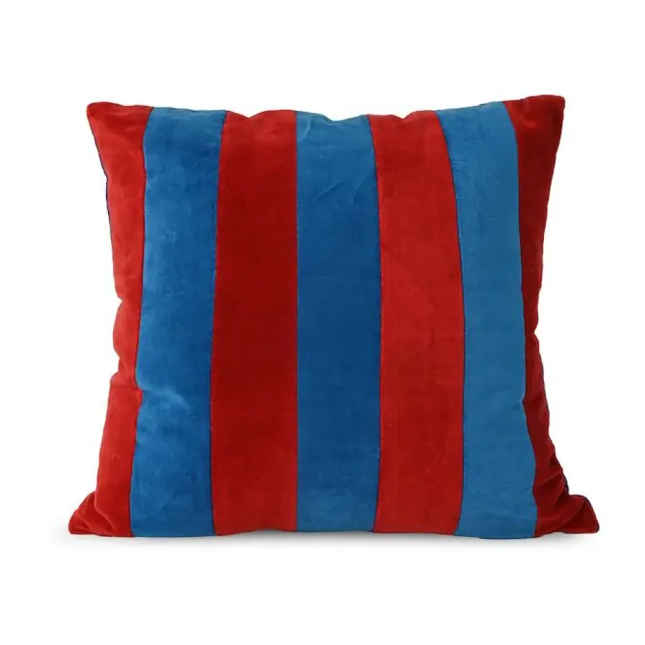 Cojín Pathi M 45x45 cm, Azul-rojo