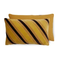 Cojín Striped velvet 30x50 cm, Honey