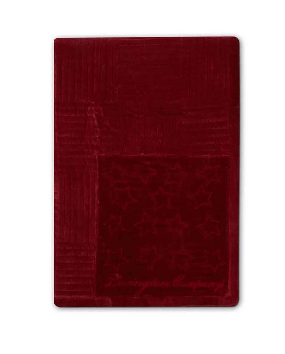 Colcha Cotton Velvet Star 160x240 cm, Rojo