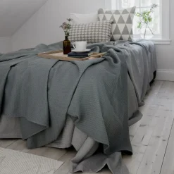 Colcha de cama Kimono 139x260 cm, dusty petrol