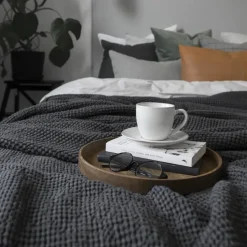 Colcha de cama Moss 160x260 cm, charcoal (gris)