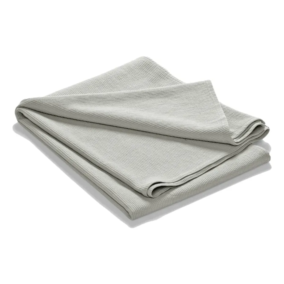 Colcha de cama Stripe algodón lavado a la piedra 180x260, gris claro
