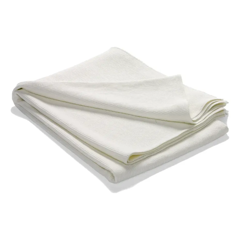 Colcha de cama Stripe algodón lavado a la piedra 260x260, Offwhite