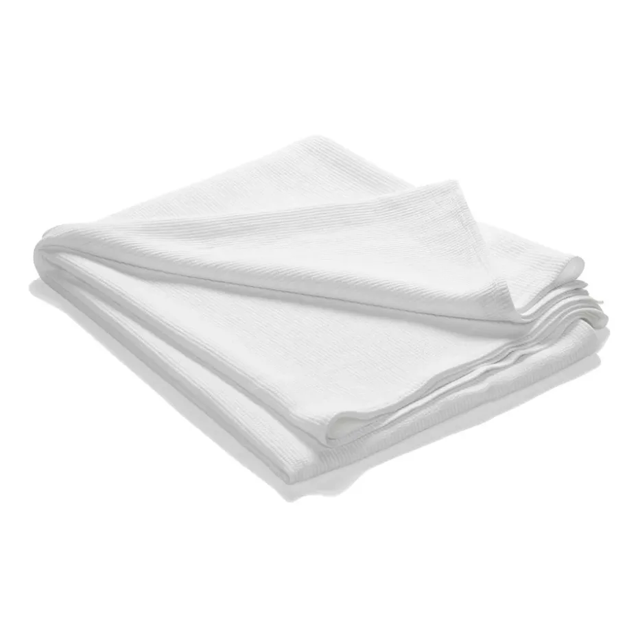 Colcha de cama Stripe algodón lavado a la piedra 180x260, blanco
