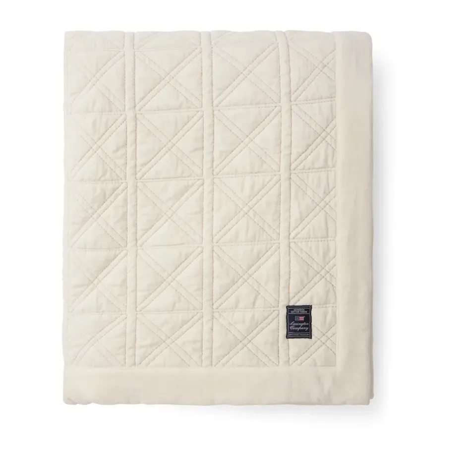 Colcha Quilted organic cotton velvet 260x240 cm, Blanco