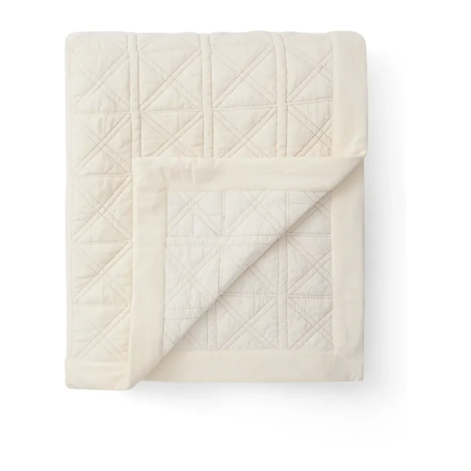 Colcha Quilted organic cotton velvet 260x240 cm, Blanco