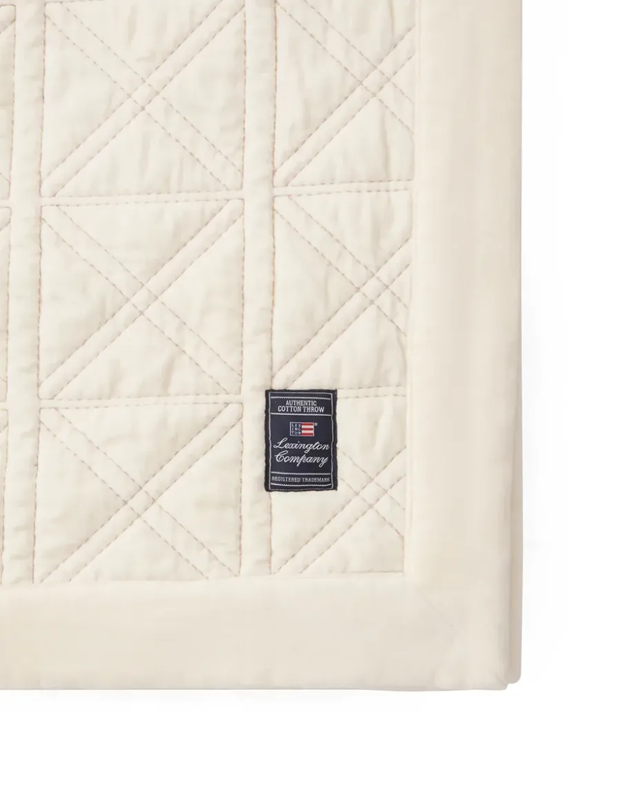 Colcha Quilted organic cotton velvet 260x240 cm, Blanco