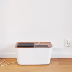 Colector de cables Cable Organiser XXL, madera-blanco