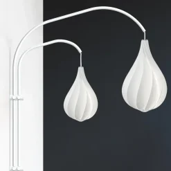 Colgador de lámpara de pared Willow doble, blanco