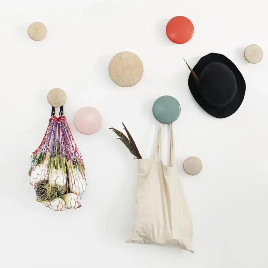Colgador de pared The Dots, pequeño, roble