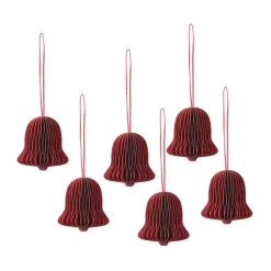 Colgante navideño de campana Chime, Pompeian red