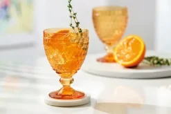 Copa de agua con base Boston 25 cl, Azafrán