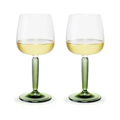 Copa de vino blanco Hammershøi 35 cl 2-pack, Transparente-verde