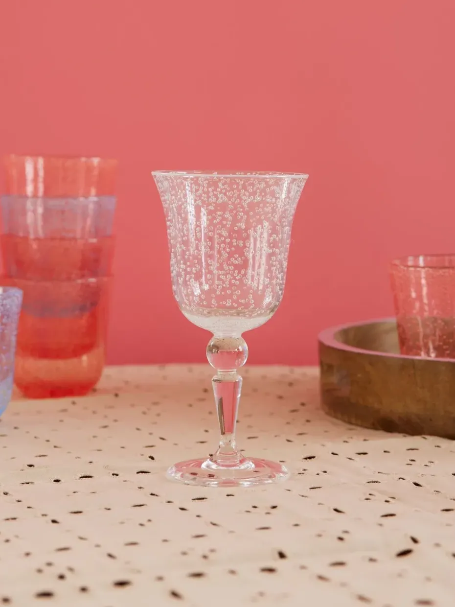 Copa de vino diseño burbuja Rice 36 cl, Claro