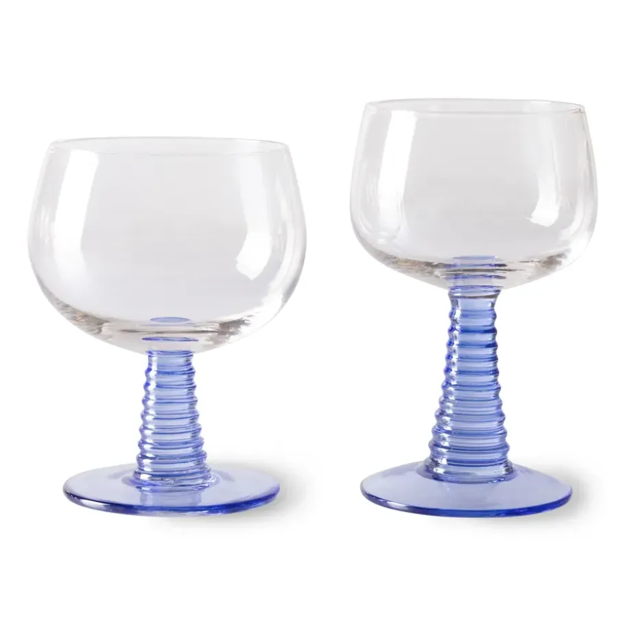 Copa de vino Swirl alta, Blue