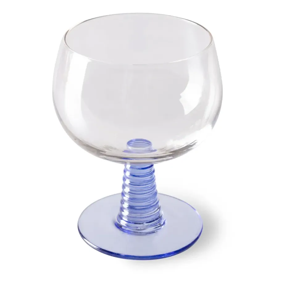 Copa de vino Swirl baja, Blue
