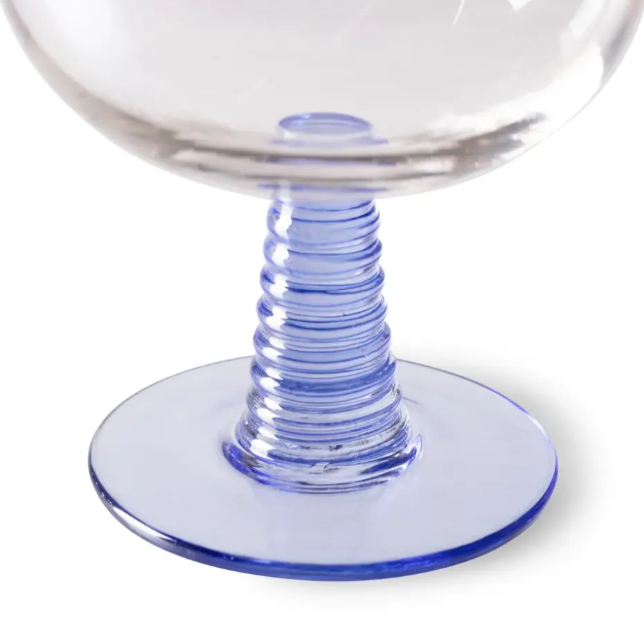 Copa de vino Swirl baja, Blue