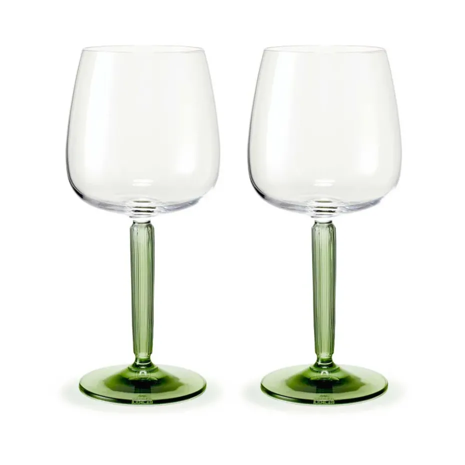 Copa de vino tinto Hammershøi 49 cl 2-pack, Transparente-verde