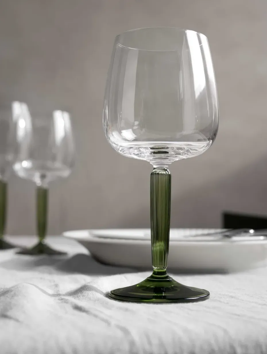 Copa de vino tinto Hammershøi 49 cl 2-pack, Transparente-verde