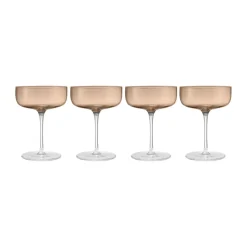 Copas de champagne Fuumi Coupe Coupe 28 cl 4-pack, Café-claro