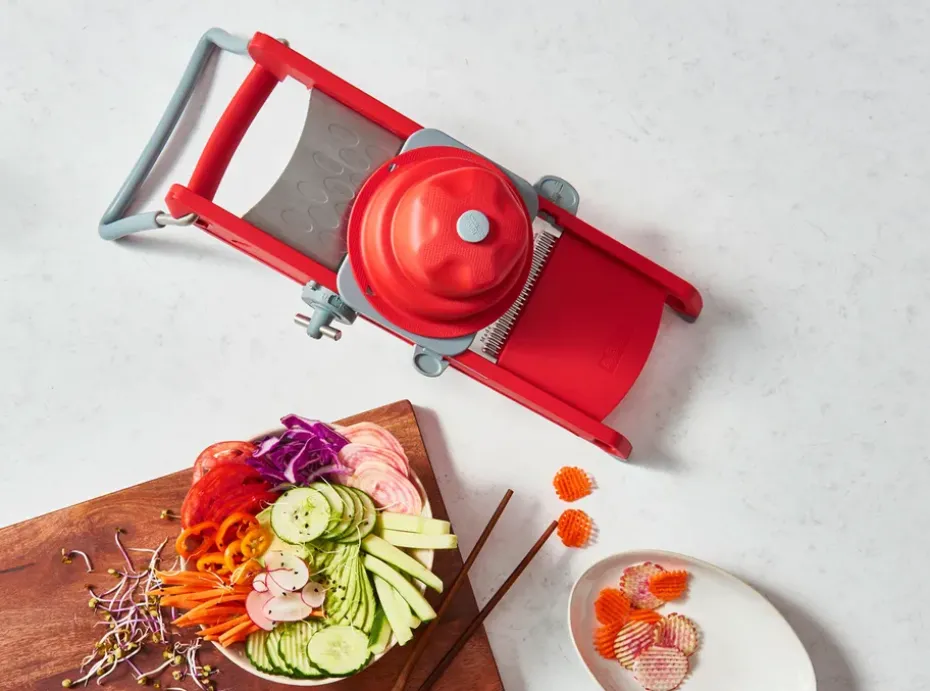 Cortador de verduras De Buyer Swing Plus, rojo