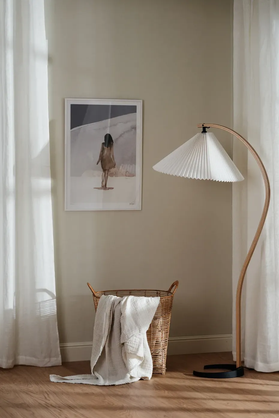 Cortina con multibanda Tranquility 139x250 cm, Blanco