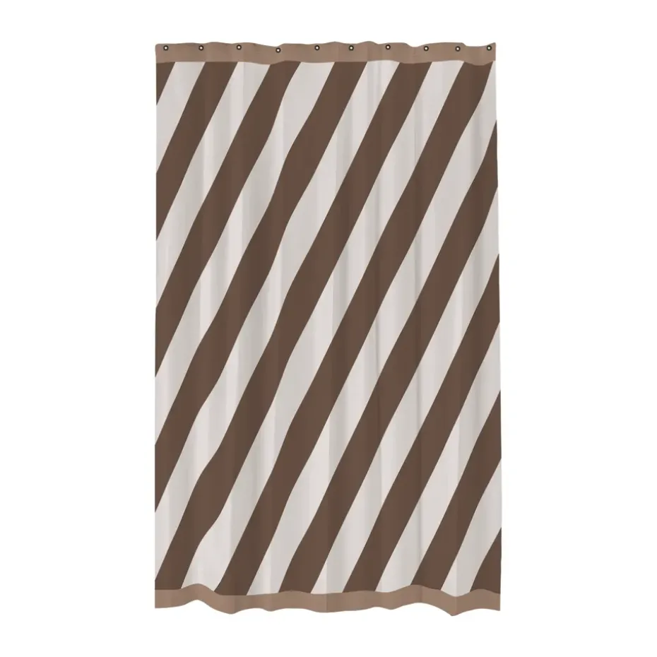Cortina de ducha Diagonal 150x200 cm, Chocolate