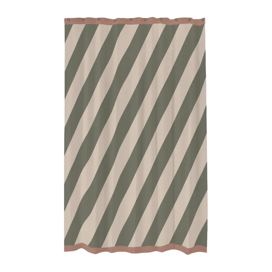 Cortina de ducha Diagonal 150x200 cm, Dark olive