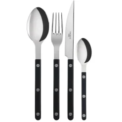 Cubertería Bistrot shiny 24 piezas, Black