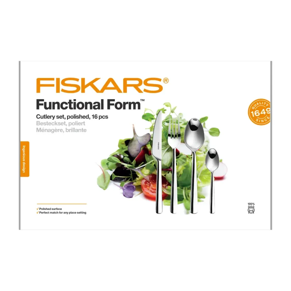 Cubertería Functional Form brillante, 16 piezas