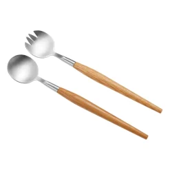 Cubierto de ensalada Sico 28 cm, acero inoxidable-acacia