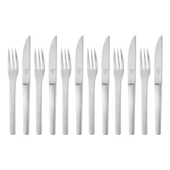 Cubiertos de carne Zwilling Melbourne 12 piezas, acero inoxidable mate