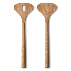 Cubiertos de ensalada Alfredo roble, 28 cm