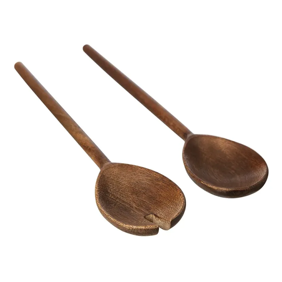 Cubiertos de ensalada Ernst madera de mango 2 piezas, marrón oscuro