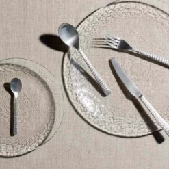 Cubiertos Hune 16 piezas, Brushed satin hammered