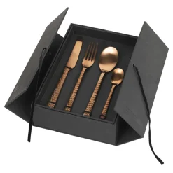 Cubiertos Hune 16 piezas, Copper hammered