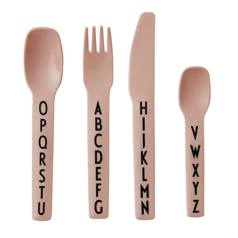 Cubiertos infantiles Design Letters, melamina, Nude
