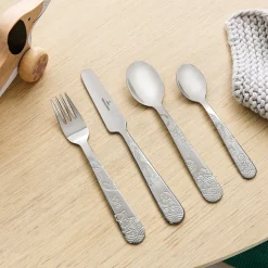 Cubiertos infantiles Hungry as a Bear 4 piezas, acero inoxidable