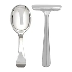 Cubiertos infantiles y babero Grand Prix 3 piezas, Polished steel