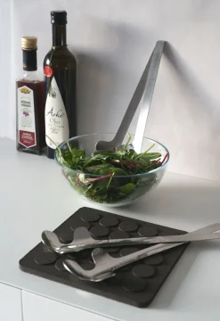 Cubiertos para ensalada Leaf, Polished Steel