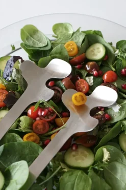 Cubiertos para ensalada Leaf, Brushed Steel