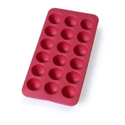 Cubitera redonda con tapa Lékué, Rojo