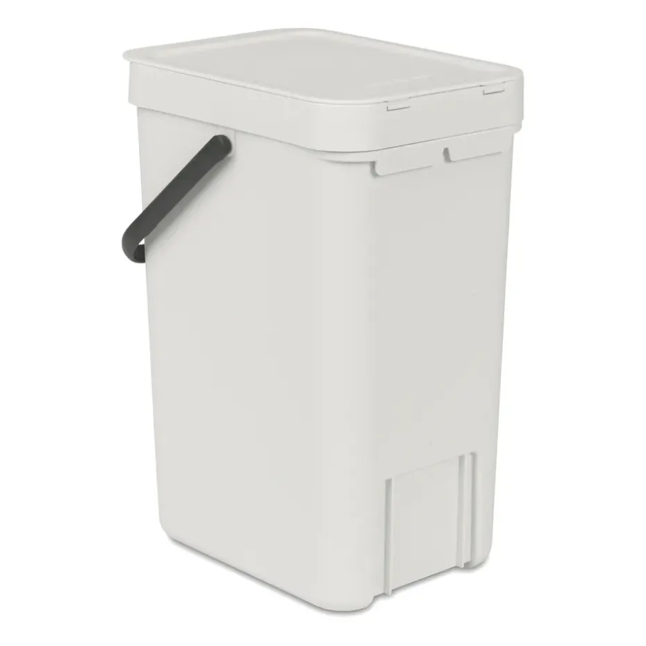 Cubo de basura & Go 12L, gris claro