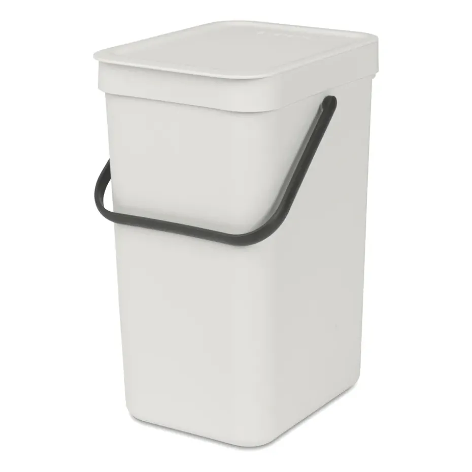 Cubo de basura & Go 12L, gris claro