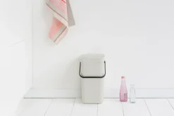 Cubo de basura & Go 12L, gris claro