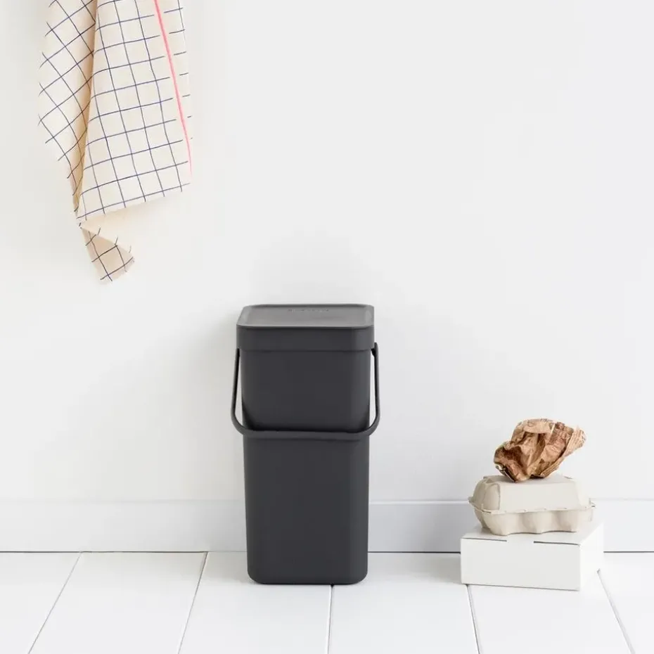 Cubo de basura & Go 12L, gris