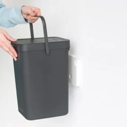 Cubo de basura & Go 12L, gris