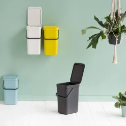 Cubo de basura & Go 12L, gris
